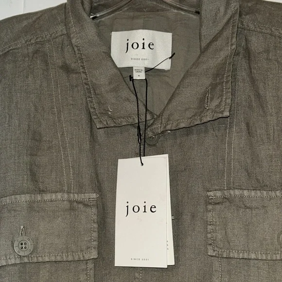 Joie Kendora Linen Cargo Jacket